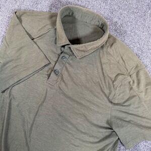 Lululemon Evolution Polo Shirt Men's Medium Green Golf Performance Lightweight